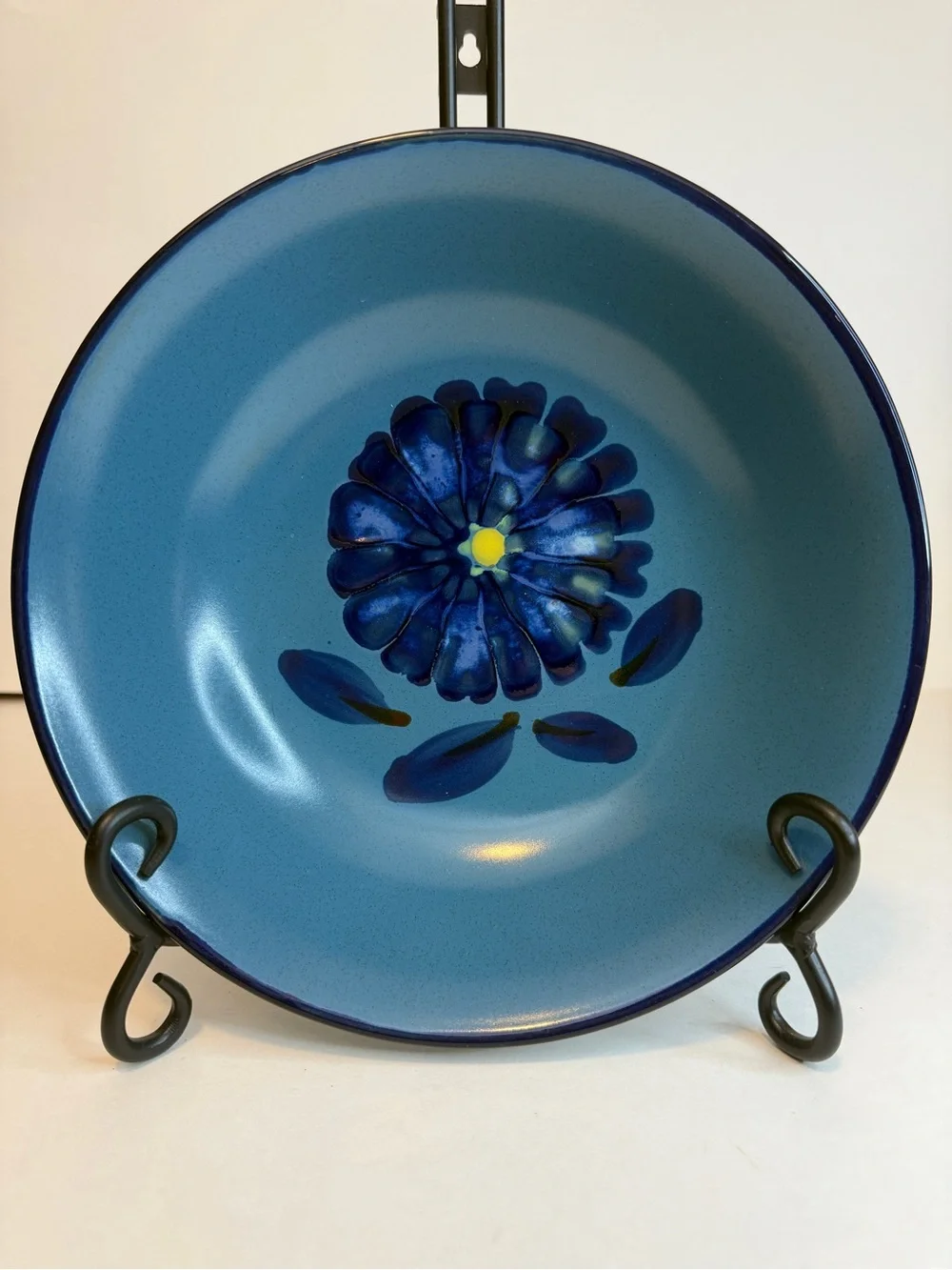 Noritake Blue Floral Stoneware Serving Bowl